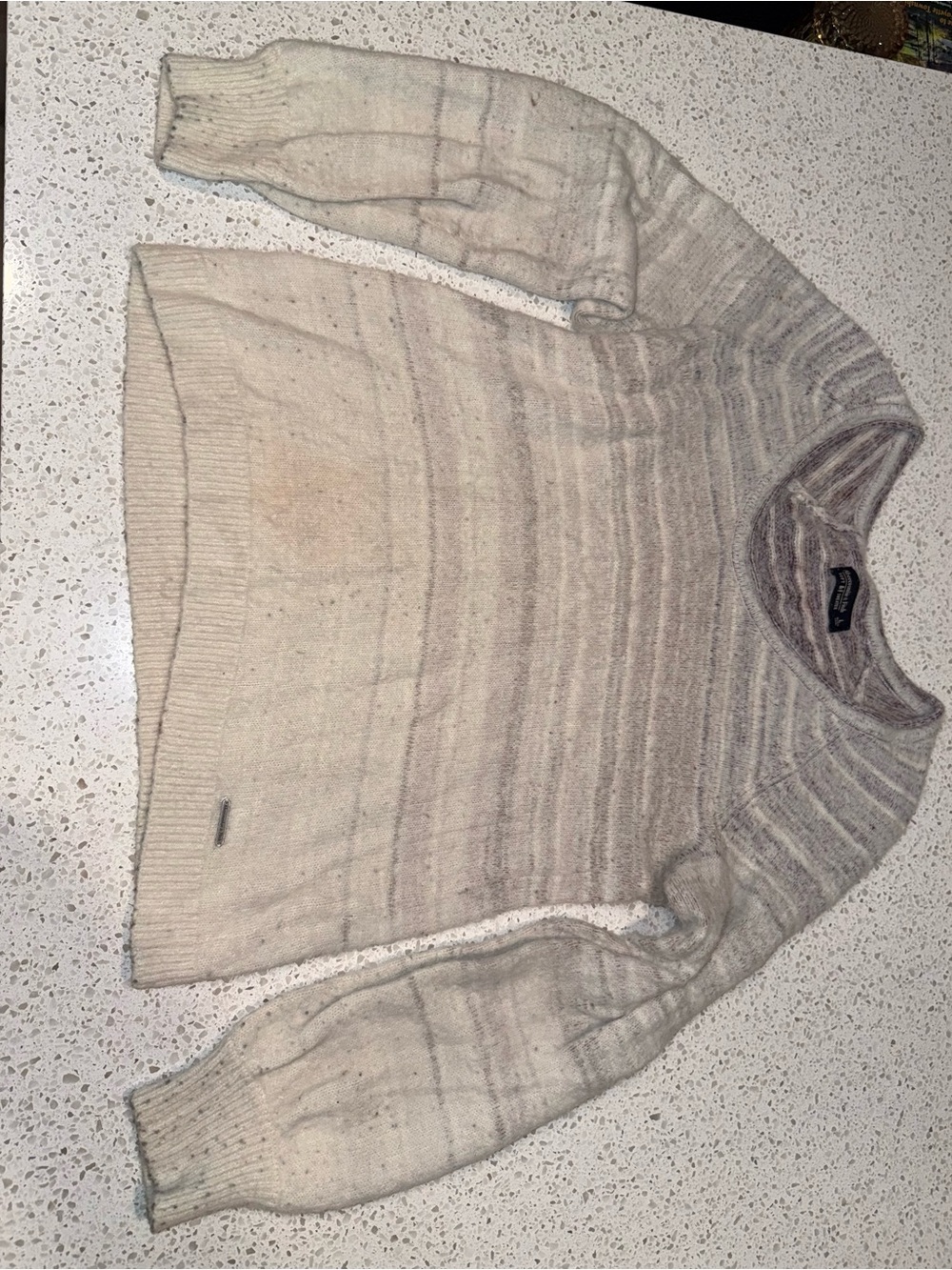 Banana Republic Cream Striped Sweater